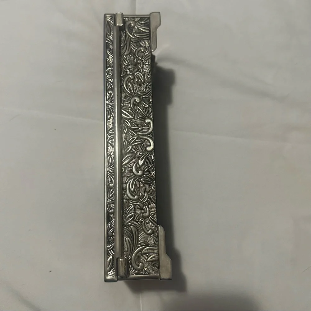 Vtg Godinger Silver 1992 Velvet-Lined Jewelry Box 9x4x2 | Quiet Luxury Decor